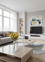 Flor Buquê Complemento Amarelo Decorativo 30cm