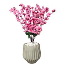 Flor Cerejeira Pessegueiro Artificial Buque Com Vaso Origami