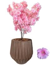 Flor Cerejeira Pessegueiro Artificial Buque Com Vaso Planta