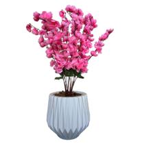 Flor Cerejeira Pessegueiro Artificial + Vaso Polietileno