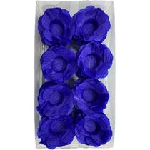 Flor Crepom Dafesta Azul escuro 40un