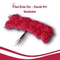 Flor De Eva Rosa Chiclete - MIni Rosa - Pacote Com 144 Unidades - Nybc