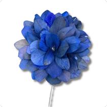 Flor De Folha No Galho Arame Dobrável Azul Variadas Seco Arranjo