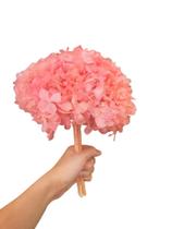 Flor De Hortência Rosa Seca Natural Decoração