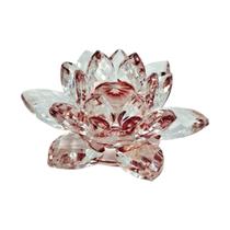 Flor de Lótus Cristal Vermelho Brilhante Espiritual 6 cm Flor de Lótus Cristal Vermelho Brilhante Espiritual 6 cm