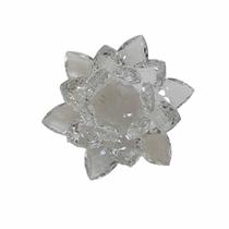 Flor De Lótus Decorativa Cristal Unitária Grande 6.5Cm