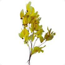 Flor De Magnólia No Galho Folha Amarelo ou Rosa Arranjo Decoração Flor De Magnólia No Galho Folha Amarelo ou Rosa Arranjo Decoração