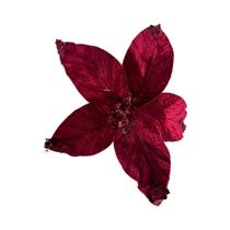 Flor de Natal Poinsétia Decorativa Artificial Enfeite Árvore Tok da Casa