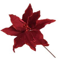 Flor de Natal Poinsetia Vermelha 50cm FL1717 - Tok da Casa