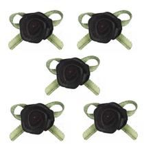 Flor de rococó grande 25mm cor preto pct c/10 unidades
