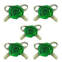 Flor de rococó grande 25mm cor verde bandeira pct c/10 unidades