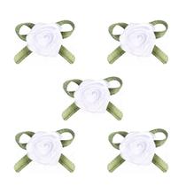 Flor de rococó pequeno 10mm cor branco pct c/10 unidades