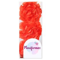 Flor Decorat Papel Manteiga Coral