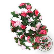 Flor Decorativa Artificial De Plástico Camélia Rosa - Castela Flor Decorativa Artificial De Plástico Camélia Rosa - Castela
