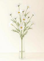 Flor haste Cosmos/Margarida branca c/5 flores - 52 cm