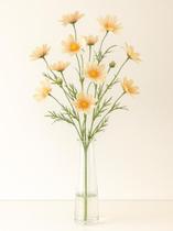 Flor haste Cosmos / Margarida salmão c/5 flores - 52 cm