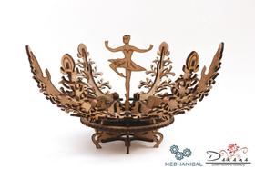 Flor mágica - quebra cabeças mecânico 3d em mdf - darama