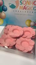 flor mary de papel rosa bebe com 50 unidades - SONHO MAGICO EMBALAGENS