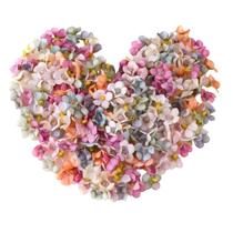 Flor Mini Aplique 2,5cm Poliéster Com 50 Peças DIY