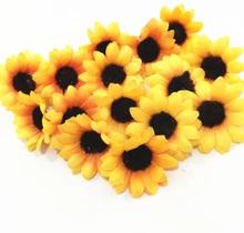 Flor Mini Girassol Artificial 50 Unidades Artesanato 4cm
