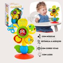 Flor Musical Brinquedo Interativo Bebê Som E Luz Sentidos