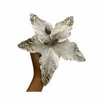 Flor Natalina Poinsetia 24cm Champagne Tok da Casa