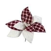 Flor Natalina Poinsetia Decoração para Árvore de Natal Luxo Tok da casa