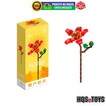 Flor Paineira Vermelha da Índia 109 peças Flores de Blocos de Montar Classic Kit Flor Paineira Vermelha da Índia 109 peças Flores de Blocos de Montar Classic Kit