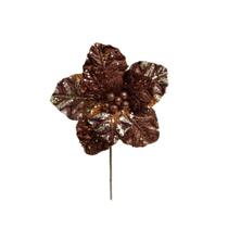Flor Poinsetia Cobre 23cm
