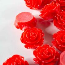 Flor Rosa de ResinaVermelho7 Pçs 3g Flor Rosa de ResinaVermelho7 Pçs 3g