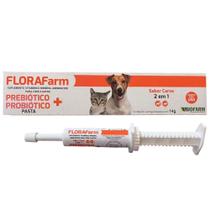 Florafarm pet 14g prebiótico probiótico cães gatos biofarm