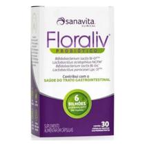 Floraliv Probiótico Gastrorresistente 30 Cápsulas Sanavita