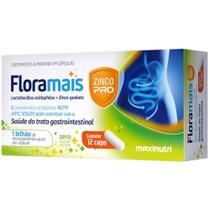 Floramais + Zinco Probiotico Lactobacillus 12 cápsulas - Maxinutri Floramais + Zinco Probiotico Lactobacillus 12 cápsulas - Maxinutri