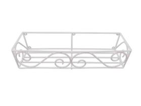 Floreira de Parede em Ferro na Cor Branca com 60 Cm