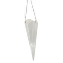 Floreira de Plástico com Corrente - Transparente e Branca - 38x8cm - 1 unidade - Rizzo