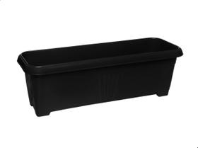 Floreira de Plastico Vaso Flor Tempero Jardim N2 - Preto