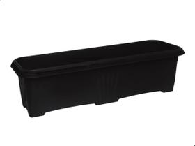 Floreira de Plastico Vaso Flor Tempero Jardim N3 - Preto
