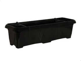 Floreira de Plastico Vaso Flor Tempero Jardim N4 - Preto