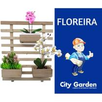 Floreira madeira em pinus lixado 71cm x 87cm x 15,5cm - CITY GARDE