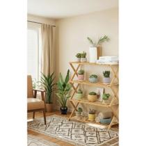 Floreira Madeira Natural Estante Jardim Vertical Organize Pl