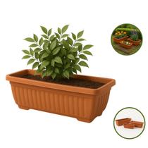 Floreira Plástica Brasami 70 cm Cultivo de Plantas Compacta