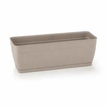 Floreira Retangular 50cm Com Prato 11,5L Marrom Floreira Retangular 50cm Com Prato 11,5L Marrom