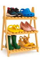 Floreira Tripla de Madeira Pinus Decoração Rústica para Jardim, Varanda e Ambientes Internos