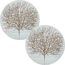 Flores Algas Coral Natal Gliter Rose Gold 40x50cm Kit 8pçs