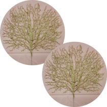 Flores Algas Coral Natalino Gliter Dourado 40x50cm Kit 12pçs