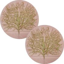 Flores Algas Coral Natalino Gliter Dourado 40x50cm Kit 8pçs