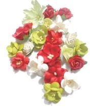 Flores Artesanais CS - Mini Mix Tons Noel Flores Artesanais CS - Mini Mix Tons Noel