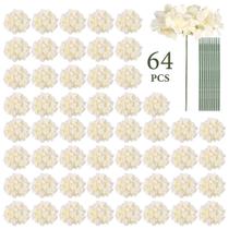 Flores artificiais Auihiay Silk Hydrangea com caules 64 unidades