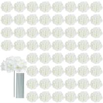 Flores artificiais AVIVIHO Hydrangea White 65 unidades com caules