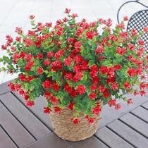 Flores artificiais BCBLF para exterior 12 pacotes vermelhos